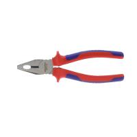High Carbon Steel Crimping Plier, with Thermoplastic Rubber, durable, reddish orange, 200mm 