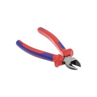 High Carbon Steel Side Cutter, with Thermoplastic Rubber, durable, reddish orange, 160mm 