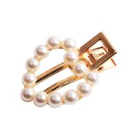 Alligator Hair Clip, Zinc Alloy, with Plastic Pearl, for woman 