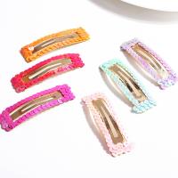 Hair Snap Clips, Zinc Alloy, with Sequins, for woman 