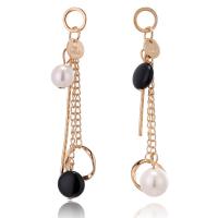 Asymmetric Earrings, Zinc Alloy, with Plastic Pearl, plated, for woman 
