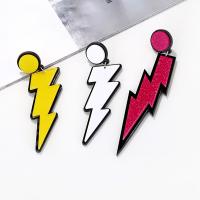 Acrylic Drop Earring, Plastic, Lightning Symbol & for woman 