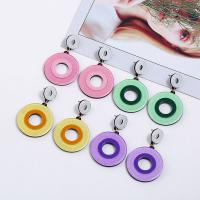 Resin Drop Earring, for woman & with rhinestone 