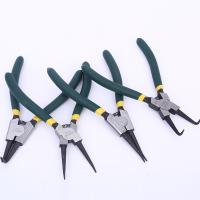 High Carbon Steel Snap Ring Pliers, with PVC Plastic, durable & anti-skidding  green 