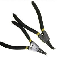 Alloy Steel Snap Ring Pliers, with Plastic, durable & anti-skidding black, 175mm 