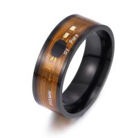 El anillo de dedo unisex, acero inoxidable, con esmalte, chapado, Joyería & unisexo & diverso tamaño para la opción, más colores para la opción, Vendido por UD