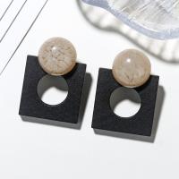 Acrylic Drop Earring, Acetate, Geometrical Pattern, for woman 
