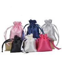 Satin Jewelry Pouches Bags, Geometrical Pattern 