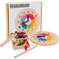 Babyspielzeug lernen, Holz, für Kinder, gemischte Farben, 220x210x42mm, verkauft von Box