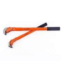 High Carbon Steel Pipe Wrench, with Plastic, durable orange 