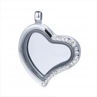 Zinc Alloy Necklace, fashion jewelry & with rhinestone, silver color 