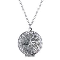 Zinc Alloy Necklace, fashion jewelry & luminated, silver color 