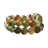 Perle Agate naturelle Malachite, agate malachite, Rond, poli, envoyé au hasard & DIY & normes différentes pour le choix, couleurs mélangées, Vendu par brin