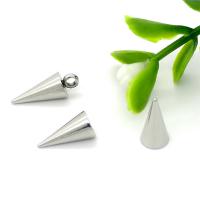 Stainless Steel Earring Stud Component, Conical, DIY original color 