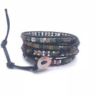 Agate Bracelets, Geometrical Pattern, handmade, Unisex 520mm 