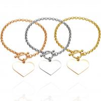 Stainless Steel Chain Bracelets, plated, rolo chain & for woman 1.2mm 