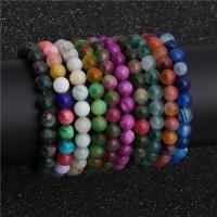 Gemstone Bracelets, Round, elastic & Unisex 8mm Approx 6.3 Inch 