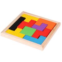 Babyspielzeug lernen, Holz, für Kinder, gemischte Farben, 105x105x9mm, verkauft von Box