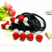 Ponytail Holder, Rubber Band, with Plastic, elastic & for woman & with rhinestone 1.2nn 