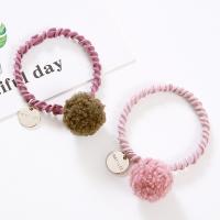 Ponytail Holder, Rubber Band, with Plush & Zinc Alloy, for woman 