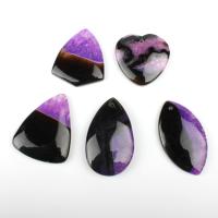 Mixed Agate Pendants, purple, 30~55mm 