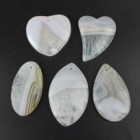 Mixed Agate Pendants, clear, 30~55mm 
