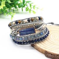 Gemstone Bracelets, Natural Stone, Geometrical Pattern, handmade, Unisex 950mm 