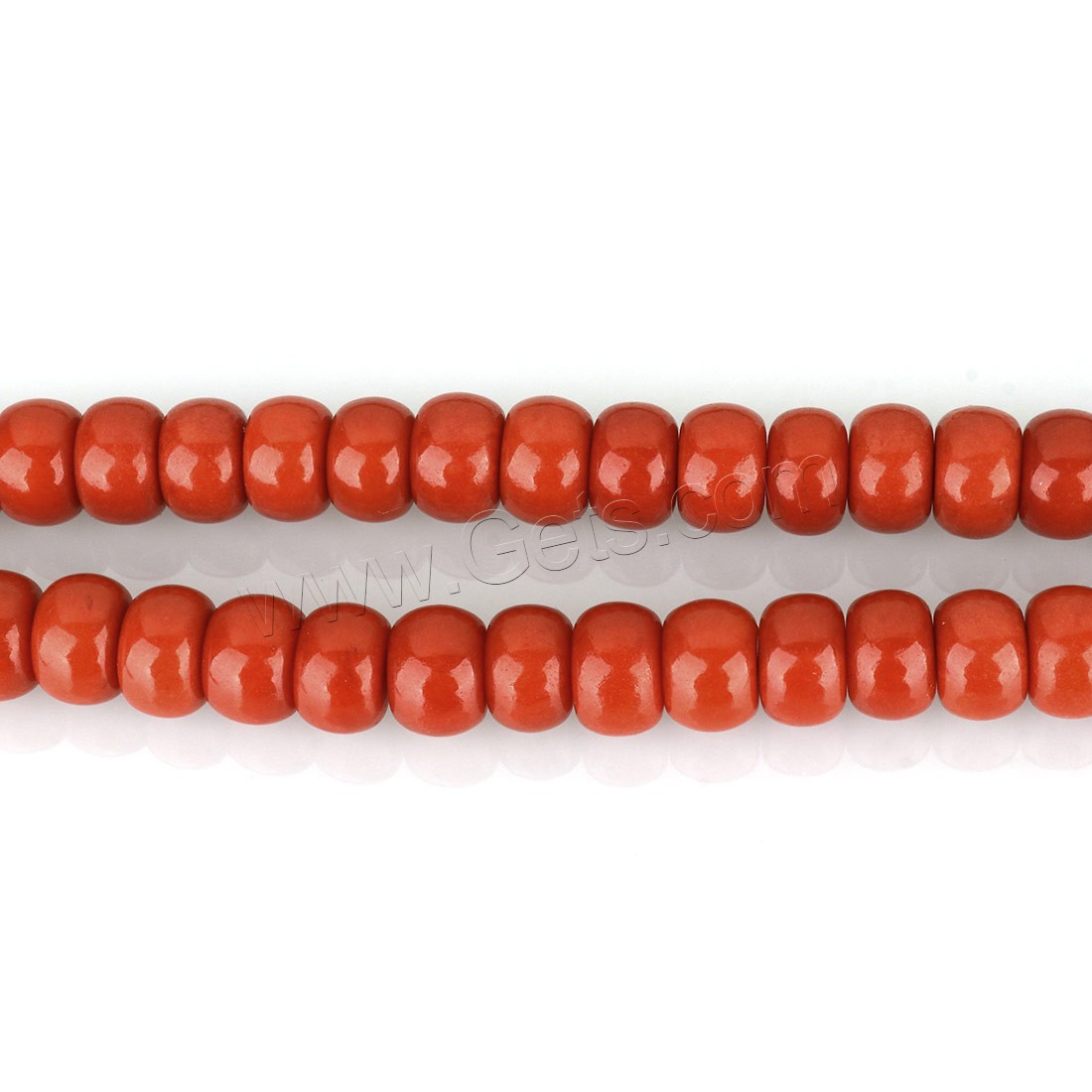 Abalorios de Coral, Esférico, pulido, Bricolaje & diverso tamaño para la opción, naranja rojizo, agujero:aproximado 1.5mm, longitud:aproximado 16 Inch, Vendido por Sarta