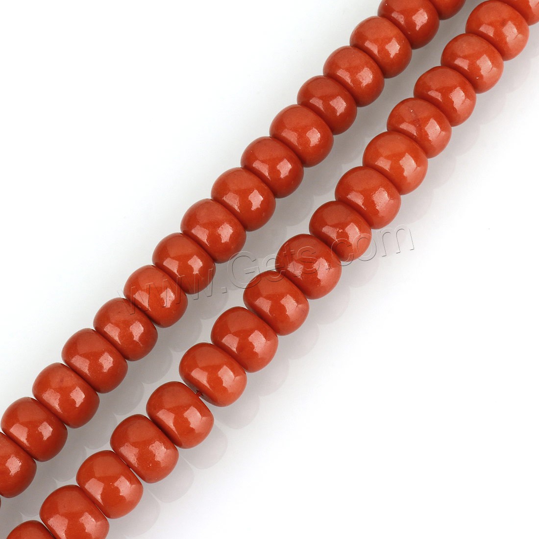 Natürliche Korallen Perlen, Koralle, rund, poliert, DIY & verschiedene Größen vorhanden, rote Orange, Bohrung:ca. 1.5mm, Länge:ca. 16 ZollInch, verkauft von Strang