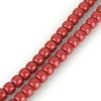 Natürliche Korallen Perlen, Koralle, rund, poliert, DIY, rote Orange, 11x13.5x13.5mm, Länge:ca. 35 ZollInch, ca. 81PCs/Strang, verkauft von Strang