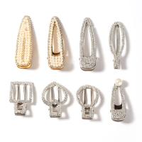 Alligator Hair Clip, Zinc Alloy, with Plastic Pearl, plated, 10 pieces & for woman & hollow 50mm 