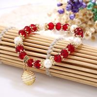 Crystal Bracelets, with Copper Coated Plastic, fashion jewelry & for woman 70mm 