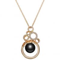 Rhinestone Zinc Alloy Necklace, plated, fashion jewelry & for woman & with rhinestone nickel, lead & cadmium free, 40+5cm 