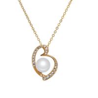 Rhinestone Zinc Alloy Necklace, plated, fashion jewelry & for woman & with rhinestone nickel, lead & cadmium free 