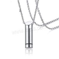 Cremation Jewelry Ashes Urn Necklace, Stainless Steel, fashion jewelry & for man 