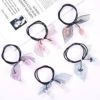 Ponytail Holder, Elastic Thread, with Lace, Bowknot, handmade, Korean style & for woman 