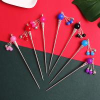 Hair Stick, Metal Alloy, with pearl, Geometrical Pattern, handmade, Korean style & for woman 