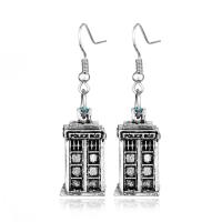 Zinc Alloy Drop Earring, plated, with rhinestone 