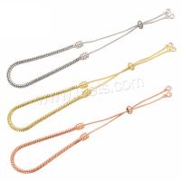 metal pulsera de cadena, chapado, Ajustable & para mujer, más colores para la opción, 280mm, Vendido por Sarta