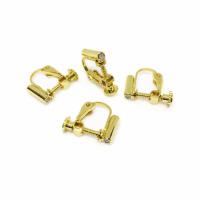 Brass Clip On Earring Finding, plated, DIY 