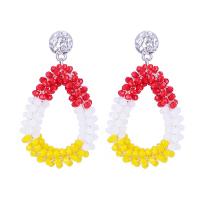 Resin Zinc Alloy Earring, with Crystal, for woman 45mm 