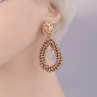 Crystal Drop Earring, Zinc Alloy, with Crystal, for woman 