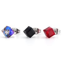 Stainless Steel Stud Earring, with Acrylic, fashion jewelry & for woman 6mmuff0c8mm 