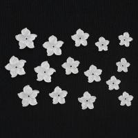 Natural Clear Quartz Beads, Flower, Carved, handmade & DIY & 3D effect & frosted, white 