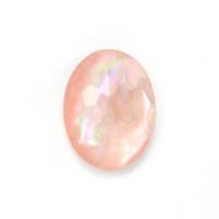 Quartz Cabochon, with Pink Shell, Oval, polished, DIY & faceted, original color 