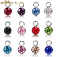 Rhinestone Stainless Steel Pendants, with Stainless Steel 6*6mm 