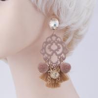 Acrylic Drop Earring, Geometrical Pattern, plated, for woman 96mm 