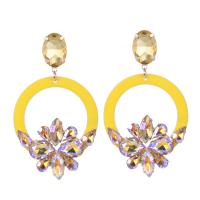 Acrylic Drop Earring, Round, for woman 74mm 