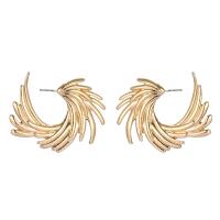 Zinc Alloy Stud Earring, gold color plated, for woman 