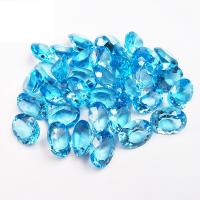 Blauer Quarz Perle, oval, poliert, DIY & verschiedene Größen vorhanden, blau und gelb, verkauft von PC